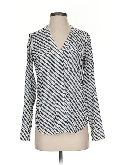 Pre-owned Express Long Sleeve Blouse In White