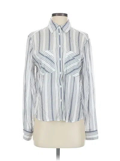 Pre-owned Express Long Sleeve Blouse In White