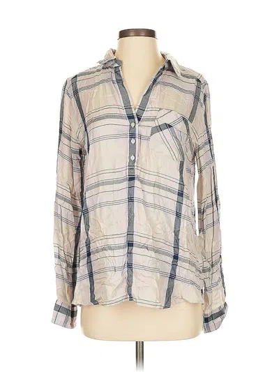 Pre-owned Express Long Sleeve Blouse In White