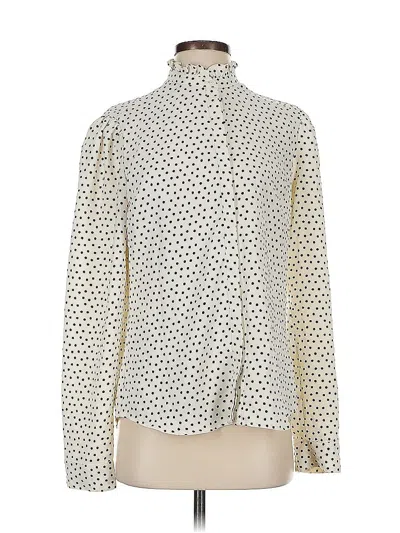 Pre-owned Express Long Sleeve Blouse In White