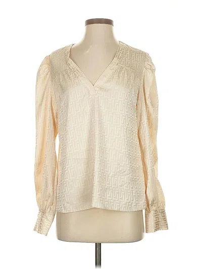 Pre-owned Express Long Sleeve Blouse In White