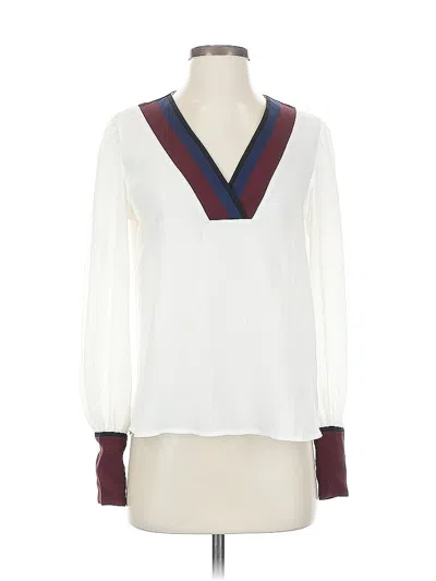 Pre-owned Express Long Sleeve Blouse In White