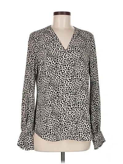 Pre-owned Express Long Sleeve Blouse In White