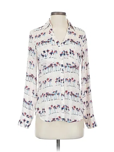 Pre-owned Express Long Sleeve Blouse In White