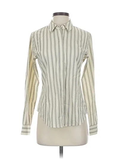 Pre-owned Express Long Sleeve Blouse In White