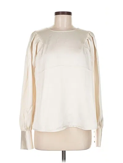 Pre-owned Express Long Sleeve Blouse In White