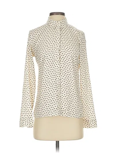 Pre-owned Express Long Sleeve Blouse In White