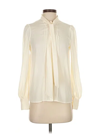 Pre-owned Express Long Sleeve Blouse In White