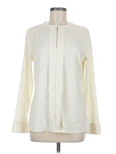 Pre-owned Express Long Sleeve Blouse In White