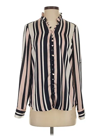 Pre-owned Express Long Sleeve Blouse In White