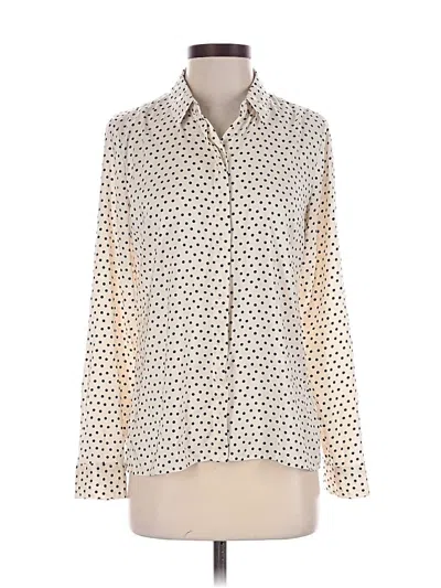 Pre-owned Express Long Sleeve Blouse In White