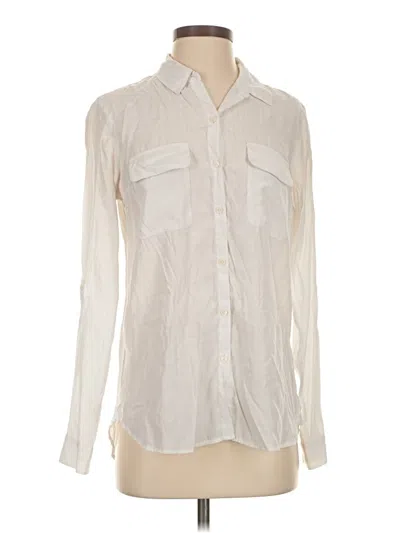 Pre-owned Express Long Sleeve Blouse In White