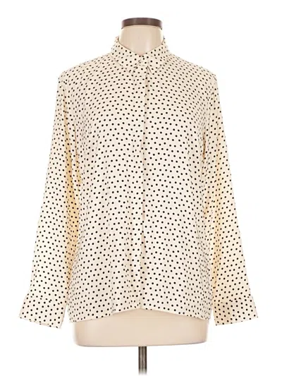Pre-owned Express Long Sleeve Blouse In White