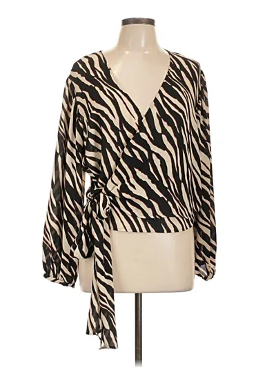 Pre-owned Express Long Sleeve Blouse In White
