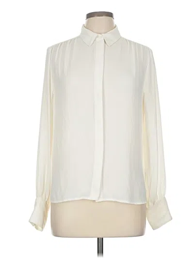Pre-owned Express Long Sleeve Blouse In White