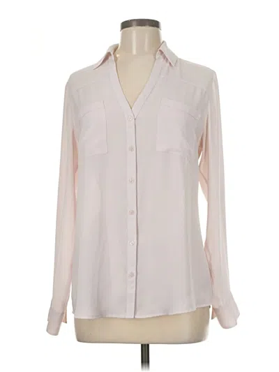Pre-owned Express Long Sleeve Blouse In White