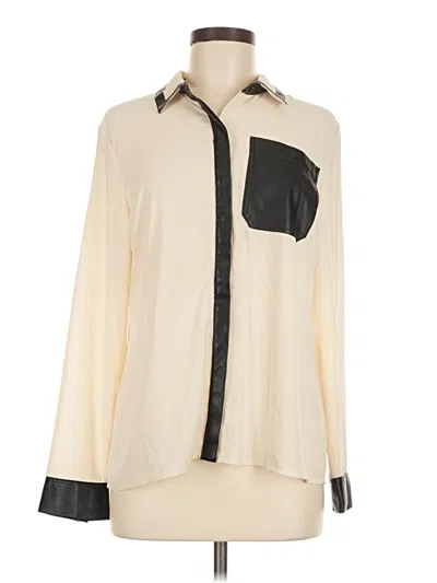 Pre-owned Express Long Sleeve Blouse In White