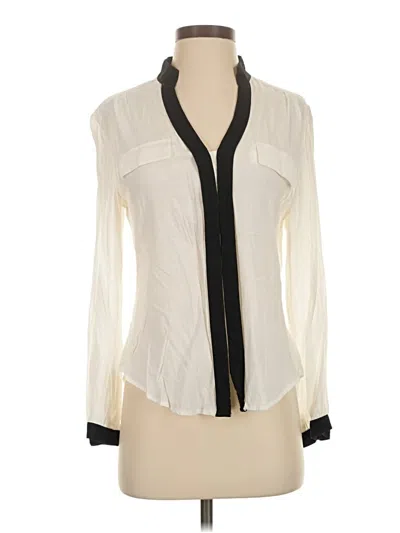 Pre-owned Express Long Sleeve Blouse In White
