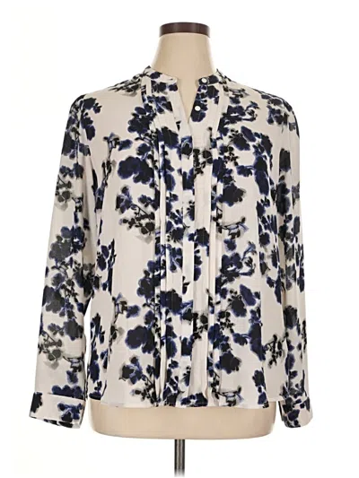 Pre-owned Express Long Sleeve Blouse In White