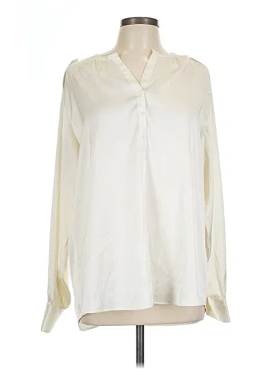 Pre-owned Express Long Sleeve Blouse In White