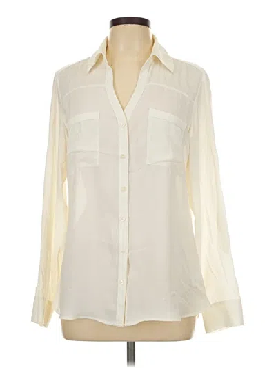 Pre-owned Express Long Sleeve Blouse In White