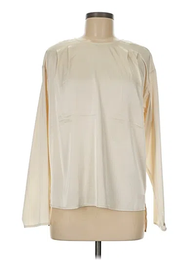Pre-owned Express Long Sleeve Blouse In White