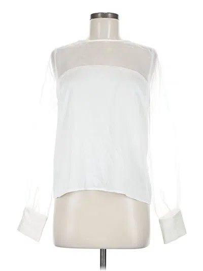 Pre-owned Express Long Sleeve Blouse In White
