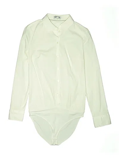 Pre-owned Express Long Sleeve Blouse In White