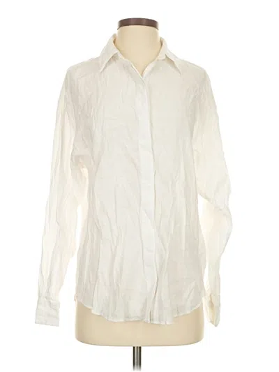 Pre-owned Express Long Sleeve Blouse In White