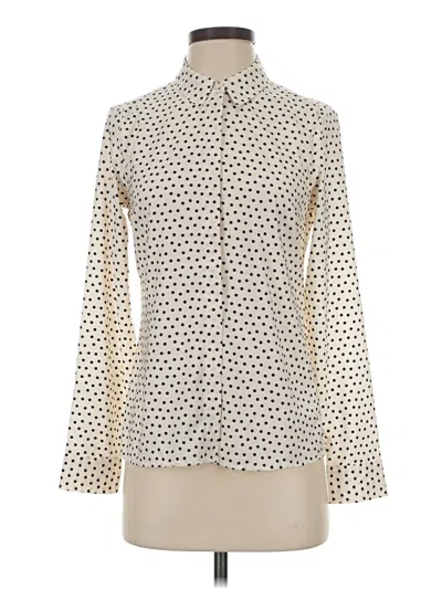 Pre-owned Express Long Sleeve Blouse In White