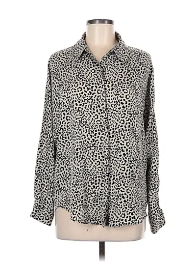 Pre-owned Express Long Sleeve Blouse In White
