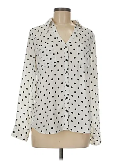 Pre-owned Express Long Sleeve Blouse In White