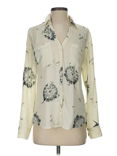 Pre-owned Express Long Sleeve Blouse In White