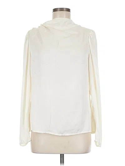 Pre-owned Express Long Sleeve Blouse In White