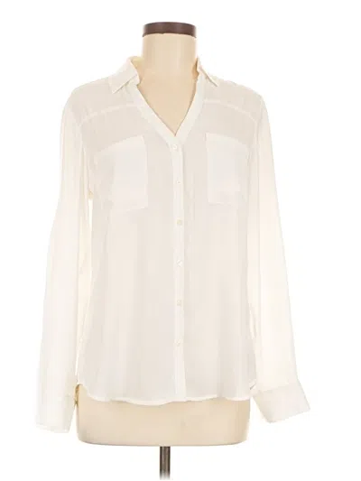 Pre-owned Express Long Sleeve Blouse In White