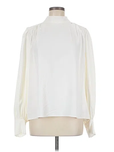 Pre-owned Express Long Sleeve Blouse In White
