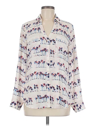 Pre-owned Express Long Sleeve Blouse In White