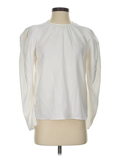 Pre-owned Express Long Sleeve Blouse In White