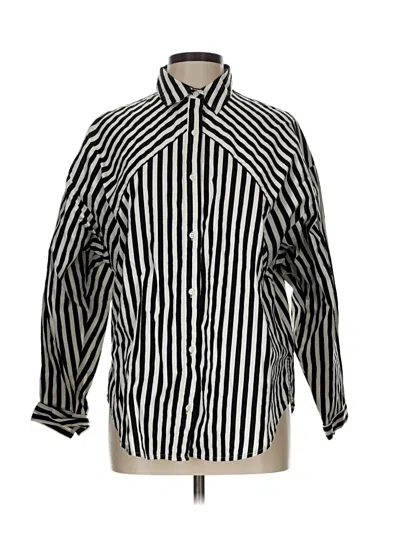 Pre-owned Express Long Sleeve Button Down Shirt In Black