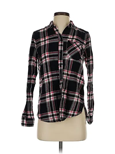 Pre-owned Express Long Sleeve Button Down Shirt In Black