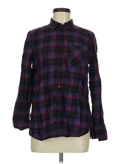 Pre-owned Express Long Sleeve Button Down Shirt In Black