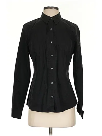 Pre-owned Express Long Sleeve Button Down Shirt In Black