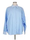 Express Long Sleeve Button Down Shirt In Blue