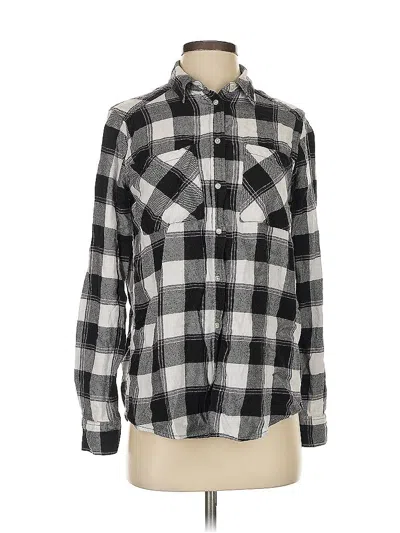 Pre-owned Express Long Sleeve Button Down Shirt In Gray