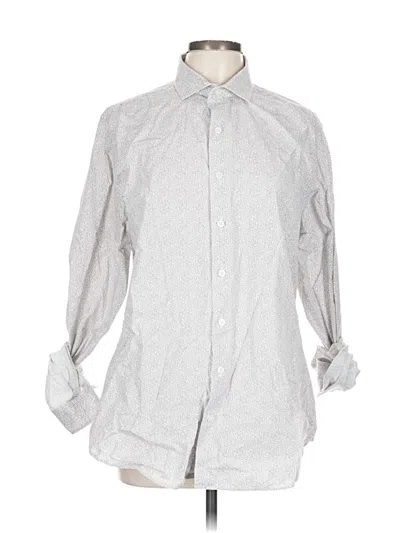 Pre-owned Express Long Sleeve Button Down Shirt In Gray