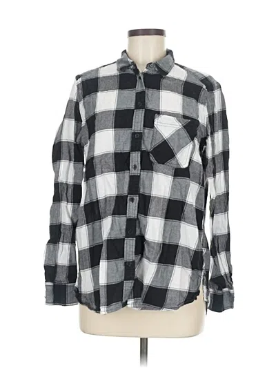 Pre-owned Express Long Sleeve Button Down Shirt In Gray