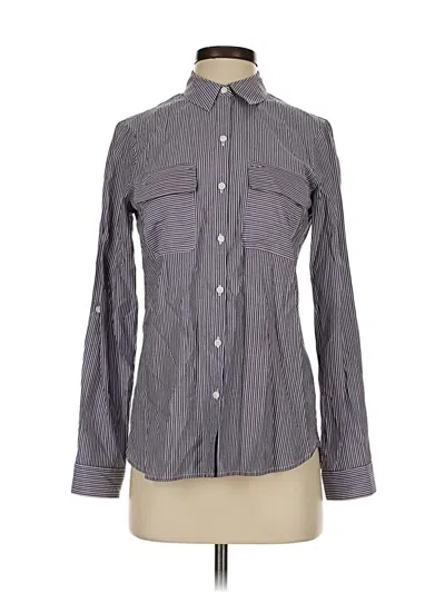 Pre-owned Express Long Sleeve Button Down Shirt In Gray