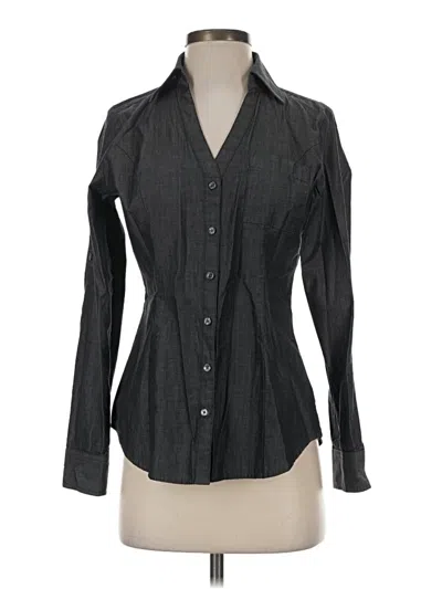 Pre-owned Express Long Sleeve Button Down Shirt In Gray