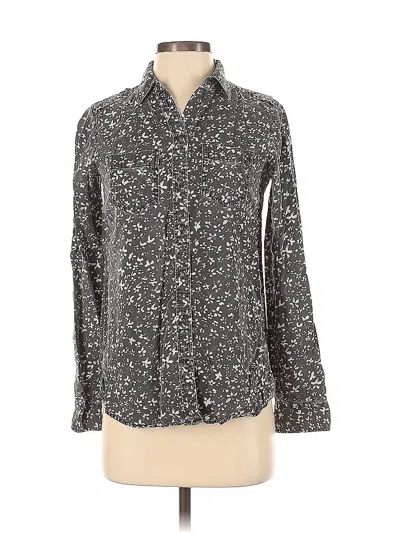 Pre-owned Express Long Sleeve Button Down Shirt In Gray
