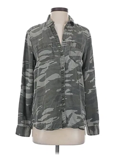 Pre-owned Express Long Sleeve Button Down Shirt In Gray